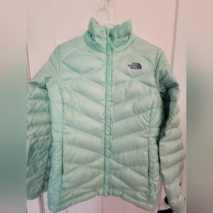 The North Face Mint Green Puffer Jacket